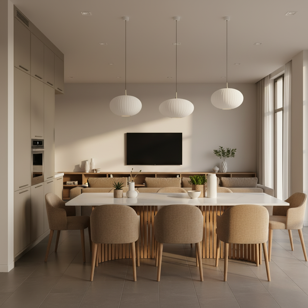 Salón comedor contemporáneo