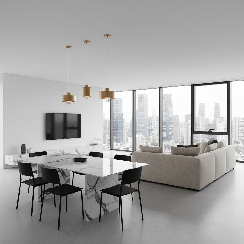 Salón comedor moderno de lujo